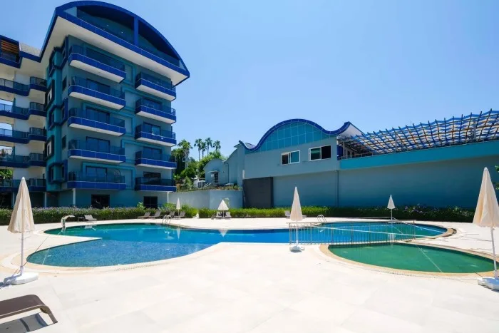 Furnished 1+1 apartment with sea view on the first coastline in Alanya, Kargicak No. 11165 [ID: 11165]