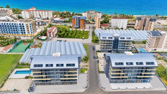 Furnished 1+1 apartment with sea view in a new complex in Alanya, Kargicak No. 11250 [ID: 11250]
